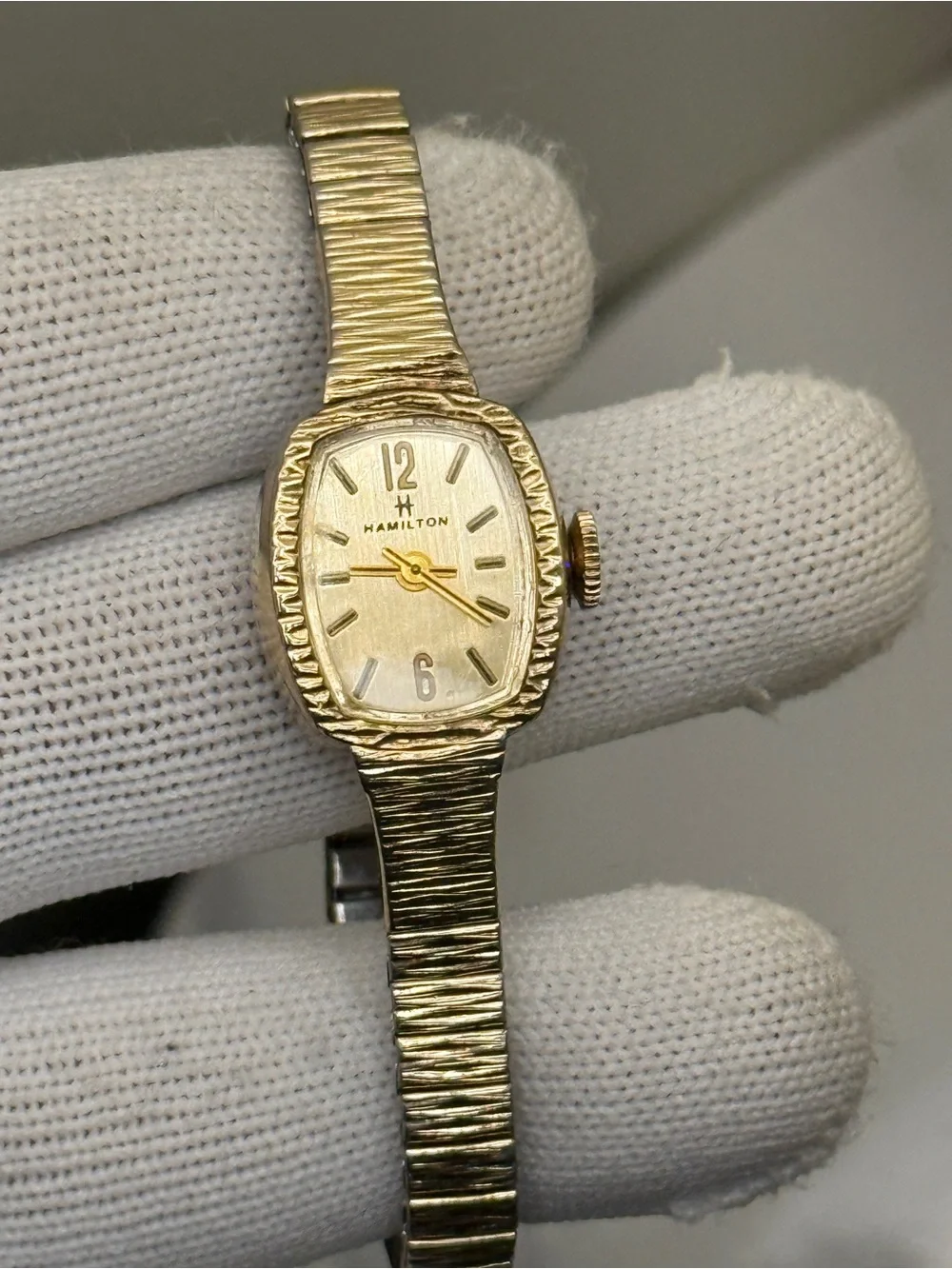 Hamilton Women's Gold-Tone Vintage 10k gold  Watch Rare collection (not working
